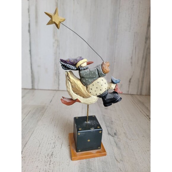 Williraye Studio flying snowman goose 1998 xmas figure - Picture 4 of 5